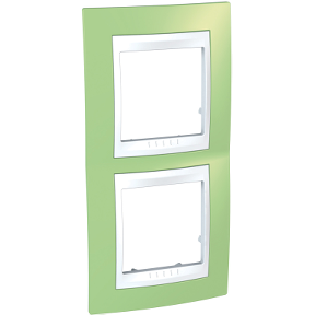 Unica Plus - Cover Frame - 2-Piece Frame - Apple Green/White-8420375132441