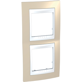 Unica Sand Yellow-White Double Vertical Frame-8420375132472