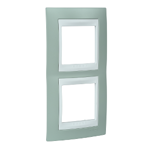 Double vertical frame - Aqua green/white-8420375132496