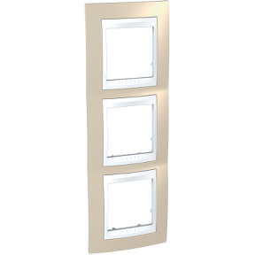 Unica Sand Yellow-White Triple Vertical Frame-8420375133158