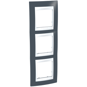 Unica Plus - Door Frame - Triple Frame - Slate Gray/White-8420375133233