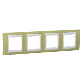 Quadruple horizontal bezel - Verde/ivory-8420375133301
