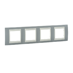 Unica Mystical Gray-Ivory Quadruple Horizontal Frame-8420375133318