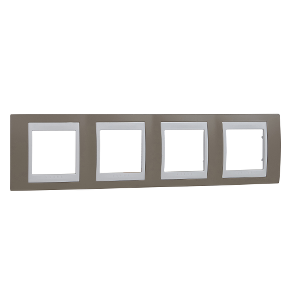 Unica Mink-White Quadruple Horizontal Frame-8420375133554