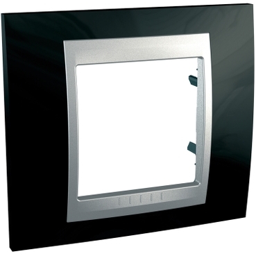 Unica Rhodium black-Aluminum Single frame-8420375154986
