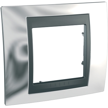 Unica Polished chrome-Graphite Single frame-8420375153736