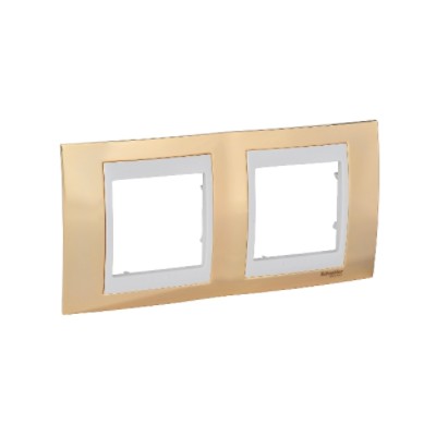 Unica Double Horizontal Frame Gold-Ivory-8420375135183
