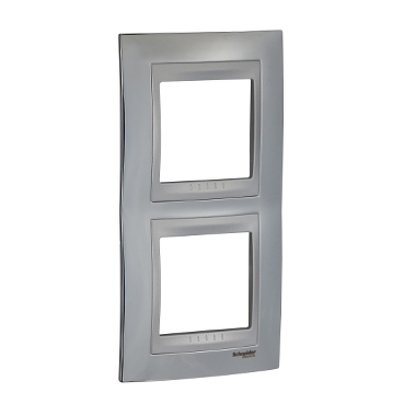 Unica Bright chrome-Aluminum Double vertical frame-8420375115901