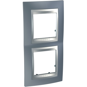 Unica Metallic gray-Aluminum Double vertical frame-8420375155167