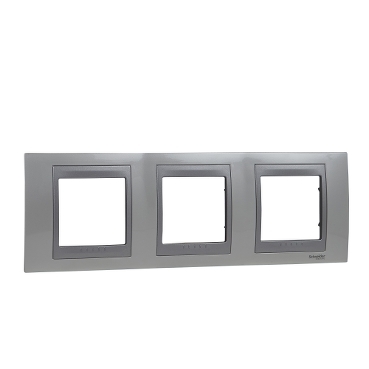Unica Pearl white-Aluminum Triple Horizontal frame-8420375155181