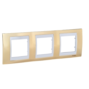 Unica Triple Horizontal Frame Gold-White-8420375135282
