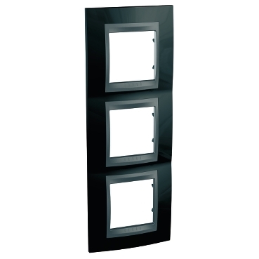 Unica Rhodium black-Graphite Triple vertical frame-8420375154702