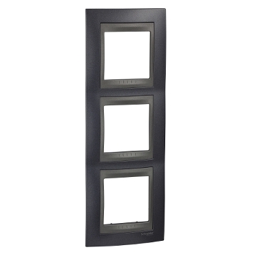 Unica Metallic gray-Graphite Triple vertical frame-8420375154740