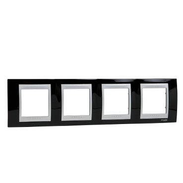 Unica Rhodium black-Aluminum Quad Horizontal frame-8420375155334