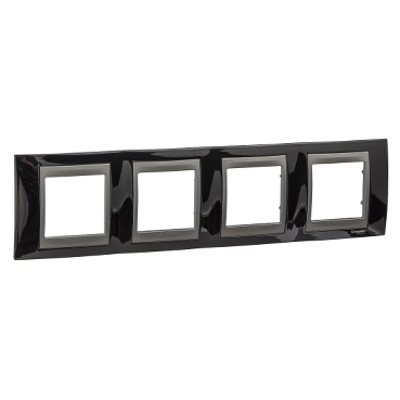 Unica Rhodium black-Graphite Quadruple Horizontal frame-8420375154771