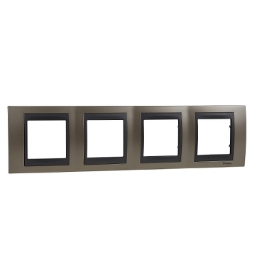 Unica Onyx copper-Graphite Quadruple Horizontal frame-8420375154801