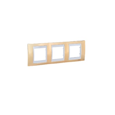 Unica Quadruple Horizontal Frame Gold-White-8420375135367