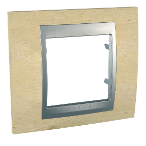 Unica Top - Cover Frame - 1 Key - Natural Beech/Aluminum-8420375115796