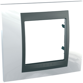 Unica Pearl White-Graphite Single Frame-8420375154412