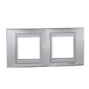 Unica Polished Chrome-Aluminum Double Horizontal Frame-8420375115833