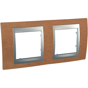 Unica Top - Door Frame - 2 Sets, H71 - Cherry Wood/Aluminium-8420375115871