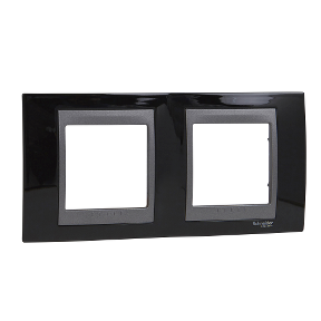 Unica Rhodium Black-Graphite Double Horizontal Frame-8420375154498