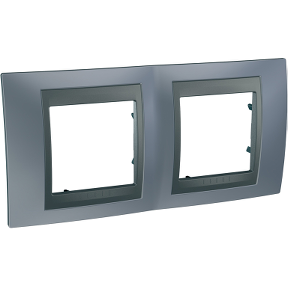 Unica Metallic Gray-Graphite Double Horizontal Frame-8420375154535