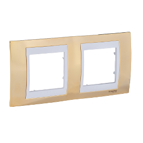 Unica Double Horizontal Frame Gold-White-8420375135206