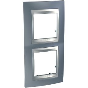 Unica Metallic Grey-Aluminum Double Vertical Frame-8420375155167