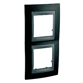 Unica Rhodium Black-Graphite Double Vertical Frame-8420375154566