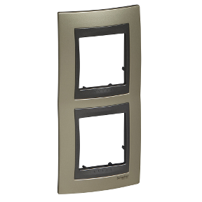 Double vertical bezel - Matt titanium - Gra-8420375154580
