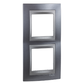 Unica Metallic Gray-Graphite Double Vertical Frame-8420375154603