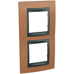 Unica Top - Cover Frame - 2 Sets - Cherry Wood/Graphite-8420375153910