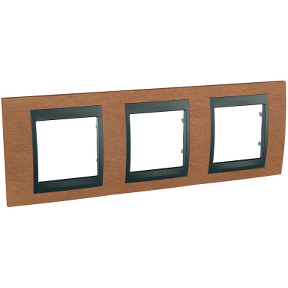 Unica Top - Cover Frame - 3 Sets, H71 - Cherrywood/Graphite-8420375154054