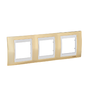 Unica Triple Horizontal Frame Gold-Ivory-8420375135268