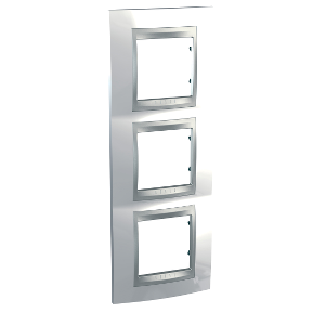 Unica Pearl White-Aluminum Triple Vertical Frame-8420375155259