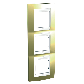 Triple vertical bezel - Gold - White-8420375135329