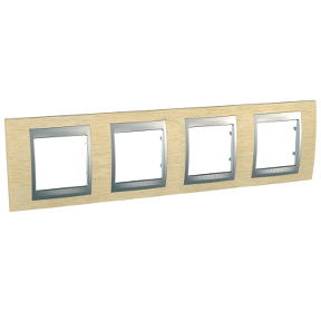 Unica Top - Door Frame - 4 Frame, H71 - Natural Beech/Aluminum-8420375116144