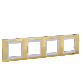 Unica Quadruple Horizontal Frame Gold-Ivory-8420375135343