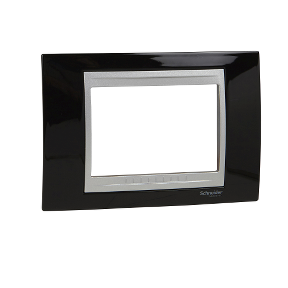 Unica Top - Door Frame - 3 Modules - Rhodium Black/Aluminium-8420375155402