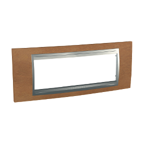 Unica Top - Door Frame - 6 Modules - Cherry Wood/Aluminum-3606480435195