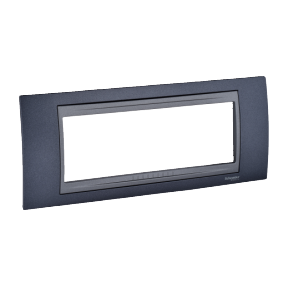 Unica Metallic Gray-Graphite Six Module Frame-3606480435300
