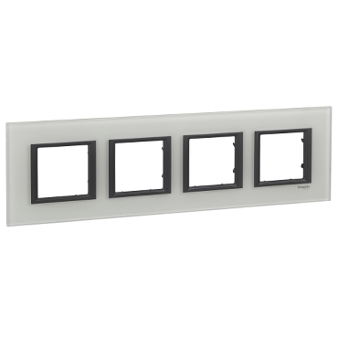 Unica White glass Quadruple Horizontal frame-8420375167207