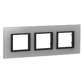 Unica White Glass Triple Horizontal Frame-8420375167108
