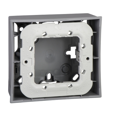 Unica Surface Mounted Case (with mounting plate) - Single - Aluminum-8420375116328