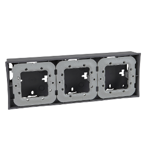 Unica Surface Mounted Case (with Mounting Plate) - Triple - Aluminum-8420375116342