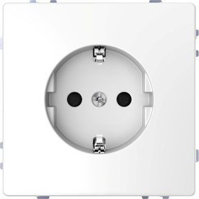 Grounded Socket, Childproof Lotus White, System Design-3606480889011