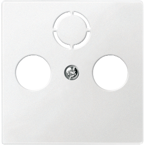 Center plate for antenna sockets 2/3 perforated, polar white, System M-3606485069333