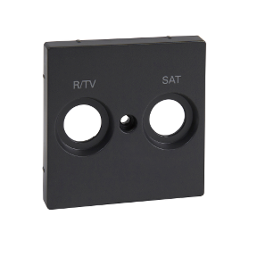 R/Tv+Sat Marked Center Plate for Antenna Socket, Anthracite, System M-3606485093215