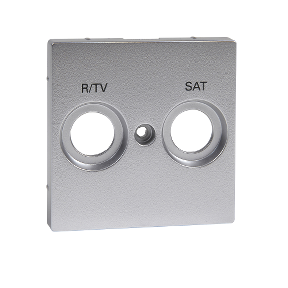 Center Plate with R/Tv+Sat Marking for Antenna Socket, Aluminum, System M-3606485093222